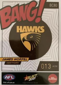 2021 Select AFL Footy Stars - Bang! #BC80 James Worpel Back
